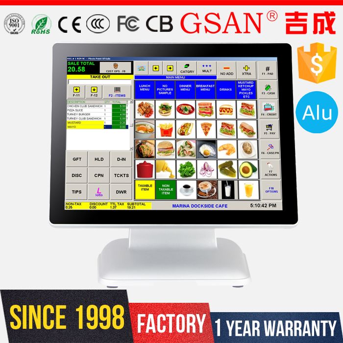 All in One PC Touchscreen Supermarket Cash Register